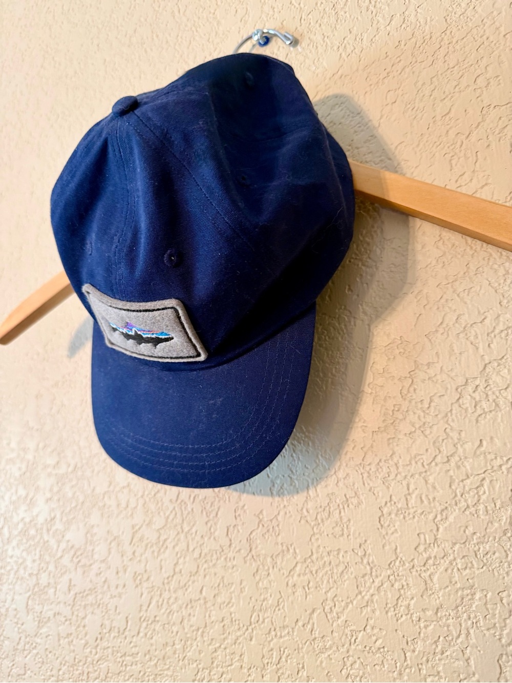 Patagonia Navy Blue Trout Patch Baseball Cap - Picture 3 of 5